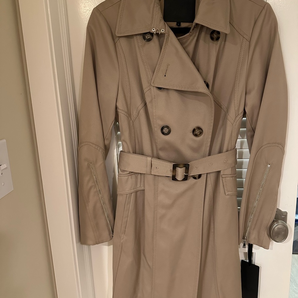 NWT Dawn Levy Classic Beige Trench Coat